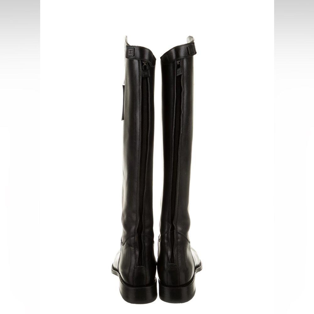 Chanel leather knee high boots - Picture 4 of 6